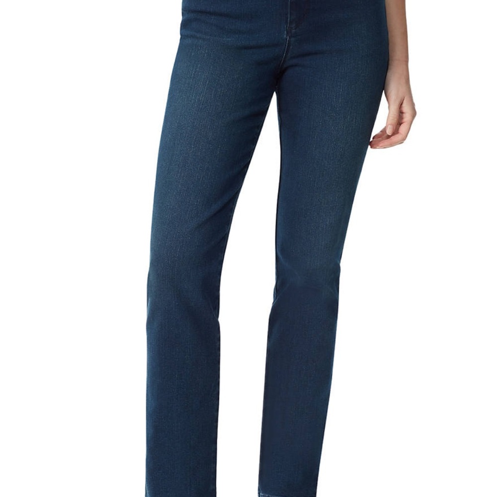 Gloria Vanderbilt Amanda Dark Blue Straight Leg Jeans size 10